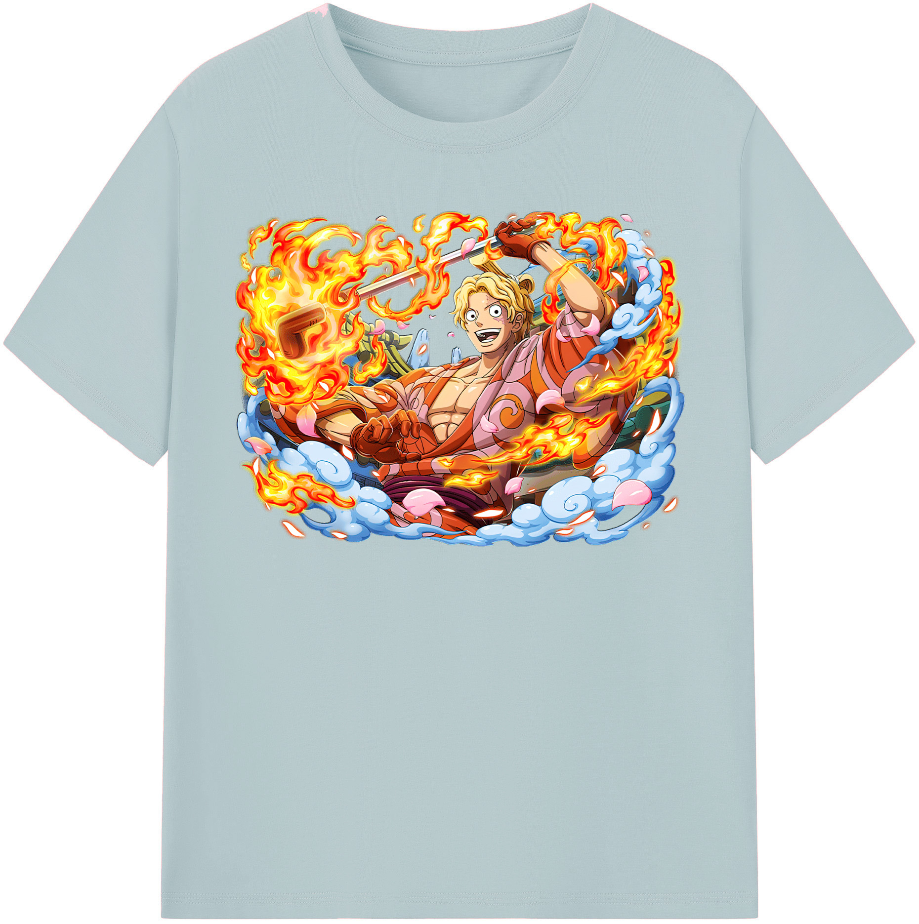 ワンピース サンジ ONE PIECE Sanji 綿100％半袖Tシャツ（フロントプリント）